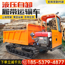 Parthenocissus transport vehicle small crawler handling all-terrain transport machine Mountain Orchard agricultural dump climbing truck