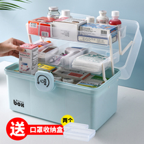 Medicine box Household with medicine King-size small dormitory medicine cabinet box Multi-layer finishing box Portable medicine box