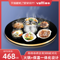 Vantage hot pot warm vegetable board household multi-function rotating plate round desktop thermostatic artifact heating food insulation board