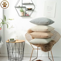 Nordic Sofa Pillow Pure Color Back Cushion Living Room Modern Minima Large Number Leaning Pillow Cover Without Core Removable Washable Waist Pillow