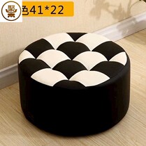 Leather stool cylindrical sitting Pier low stool sofa stool home small pier round stool leather Pier door creative soft