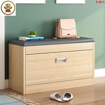 Shoe cabinet bench one-piece storage stool storage stool storage cabinet can sit multi-functional economical small dustproof door