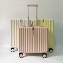 Suitcase 18-inch aluminum frame Women in small light boarding suitcase 20 sturdy and durable password box 24 pull lever box