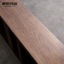 Nordic solid wood wall book and newspaper rack wall rack wine rack wall bedroom hanger living room storage rack magazine rack