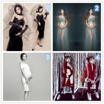 Pregnant women Photo clothing New Fashion pregnant mommy photo studio maternity dress beautiful pregnant women photography clothing