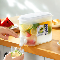 Muya cold water kettle Cold water kettle with faucet Glass kettle Summer household lemonade drink refrigerator cup bucket High temperature resistance