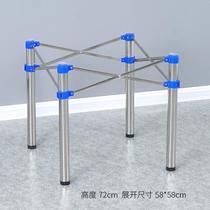 Folding table stand square foldable large round table computer table glass table stand square table