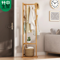 Clothes shelf floor-to-ceiling bedroom vertical household solid wood doorway dormitory hanging bag simple multifunctional storage coat rack