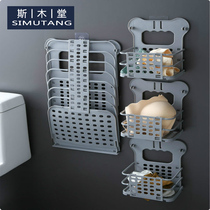 Foldable dirty clothes basket wall-mounted dirty clothes storage basket dirty clothes basket home change laundry non-perforated clothes frame