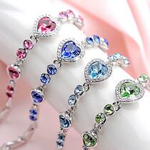 Net celebrity jewelry gift customization ladies creative bracelet Couple constellation bracelet Ocean heart crystal bracelet shake sound