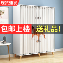 Simple wardrobe modern simple rental room with small household bedroom wooden doorless assembly childrens storage cabinet