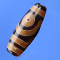 Tibet natural to pure nine-eye shale agate chalcedony two-eye celestial beads 12X 38mm necklace pendant bracelet