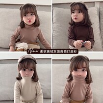 Girls base shirt 2021 new children men and women with the same long sleeve T-shirt winter high neck autumn clothes warm coat tide