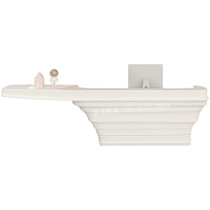 异形接待台创意白色烤漆前台公司医美咨询台酒店迎宾台吧台定制