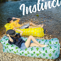 Music festival inflatable sofa outdoor picnic camping lazy sofa Net red inflatable bed double portable air recliner