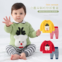 Baby Sweater Suit Spring Loaded Baby Stitch Cardiovert Jacket Boy Girl Girl Thread Jersey Undershirt Infant Dresses Clothing