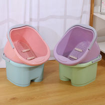Japanese massage roller foot bath bucket Health foot bath bucket Plastic portable health foot bath basin Foot wash basin Foot wash bucket