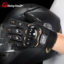 Riding Tribe Motorcycle Gloves Summer Spring Autumn Winter men and women Four Seasons Universal Anti-Fall Cross-country Knight Locomotive Gloves
