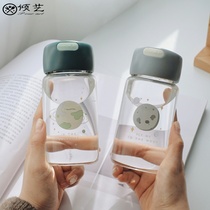 Student creative drinking cup Simple Japanese cute insulation men and women heat-resistant mini cup Small glass single layer