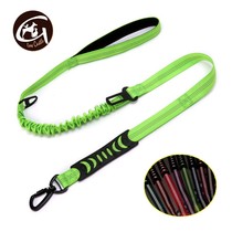 Outdoor explosion-proof punching dogs traction rope Medium walking dog rope elastic reflective car Dual-purpose traction pet supplies