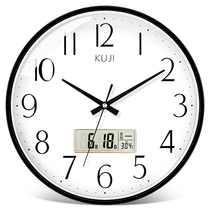 Watch wall clock Living room fashion creative personality clock wall clock Simple household mute electronic quartz clock wall clock