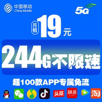 Mobile unlimited data card Permanent unlimited speed limit 5g pure data card National universal phone Mobile phone King Card