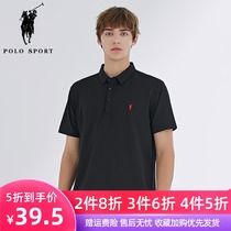 Polo Sport mens short-sleeved T-shirt summer new lapel business casual top Paul fashion POLO shirt tide