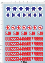 Aircraft Model Air Force Common Fonts (Numbers) Common Signs Special Water Stickers (1457)