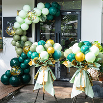 Opening balloon flower basket atmosphere layout storefront arch balloon chain activity scene decoration shop anniversary celebration