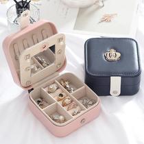 Grade net Qiaohong same type refers to jewelry box small portable high-precision National Korean earrings storage box earrings studs