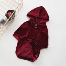 Dog Sweater 2020 spring new small dog dense velvet hooded pet clothes large and small dog Universal