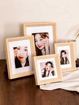 Simple solid wood photo frame table 6 inches 7 inches 8 inches wall hanging frame can print and wash photos to make a photo frame wall
