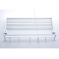 Bathroom space aluminum double-layer towel rack foldable bath towel rack bathroom shelf free of punching