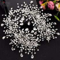 Headwear wedding European and American rhinestone top clip hairpin hair accessories shape pair clip side clip hair comb HP379