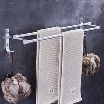 Bathroom bathroom shelf Towel rack Space aluminum toilet kitchen storage rack Wall hanging hook Household goods