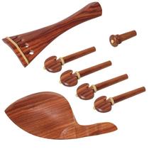 High-grade violin mahogany accessories four-piece set (pull string board chin string tail nail) musical instrument