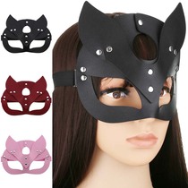 European and American personality PU leather fox mask party masquerade men and women decorative mask eye mask