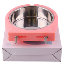 New stainless steel pet Bowl Hanging Bowl with anti-overturning dog Bowl Dog Bowl Cat Bowl feeder