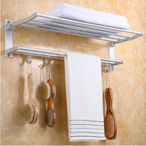 Towel rack non-perforated hotel bathroom hotel bathroom shelf space aluminum activity folding towel rack