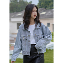Short denim coat womens 2021 Autumn New loose versatile small jacket high waist spring and autumn thin coat
