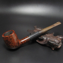 Tofu Hall@Antique miscellaneous antique old tobacco European reflux Western Old pipe Yellow pear shadow wood gall wood