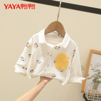 Duck Duck Child Clothing Spring Dress Shirt 2022 Mens children Ocean Gas Upper clothes Baby Shirt Child Shirt White Baby