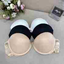Japanese strapless cross beauty back side lace invisible non-slip front buckle underwear 3 colors invisible text customization
