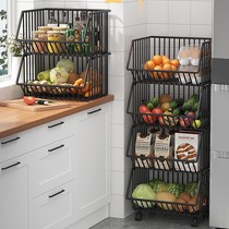 Kitchen Frame Multifunctional Fruit and Vegetable Fruit Frame Metal Dispenser Fruit and Vegetable Fruit Collection Rack