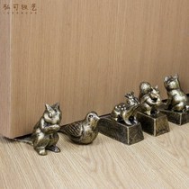 Door windproof door wedge Cast iron decoration safety punch-free creative pastoral door stopper door stopper