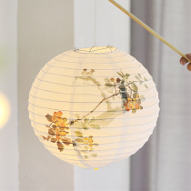 Paper lamp hanging decoration Ancient style portable Hanfu hand-held Chinese lantern chandelier Chinese style Childrens New Year Glowing lantern
