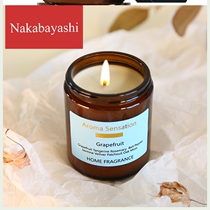 Customized smokeless candle creative Brown fragrance soybean candle wax black cover incense Christmas candle