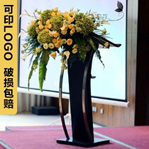 Simple welcome desk Reception desk Lecture desk Consultation desk Meeting host Podium table Speaking desk Concierge Shopping guide desk