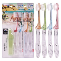Foldable travel toothbrush toothpaste set mini orthodontic soft hair with travel portable compact