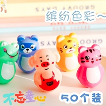 Childrens cartoon animal tumbler mini puzzle nostalgic small toy net push toy kindergarten award gift